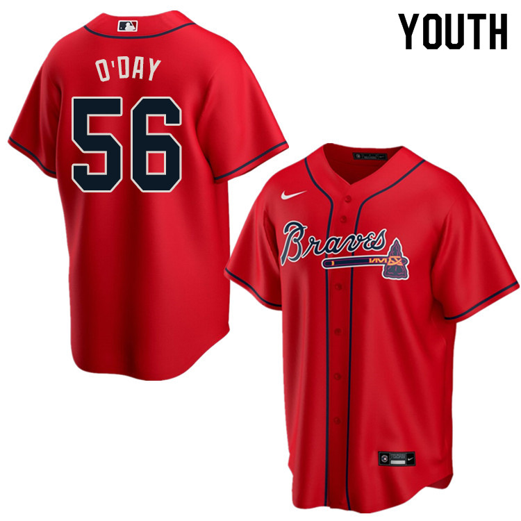 Nike Youth #56 Darren O'Day Atlanta Braves Baseball Jerseys Sale-Red